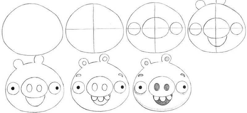 Рисовать Картинки Свинью